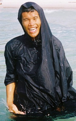 swimming in the rain